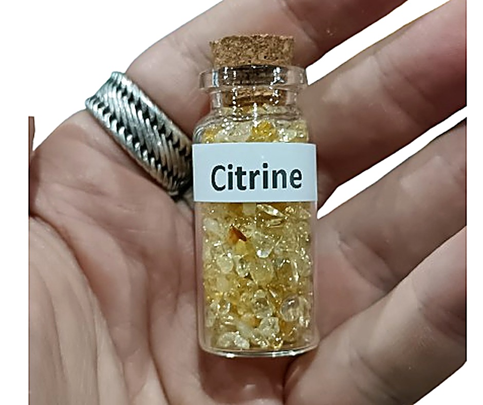 Crystal chip jar · Citrine