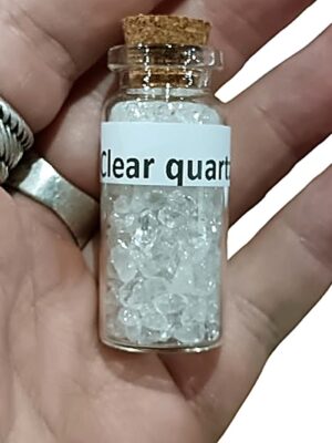 Crystal chip jar · Clear quartz
