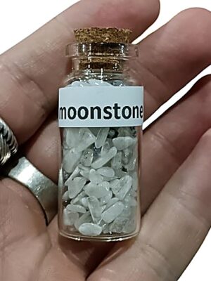 Crystal chip jar · Moonstone