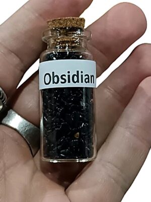 Crystal chip jar · Obsidian