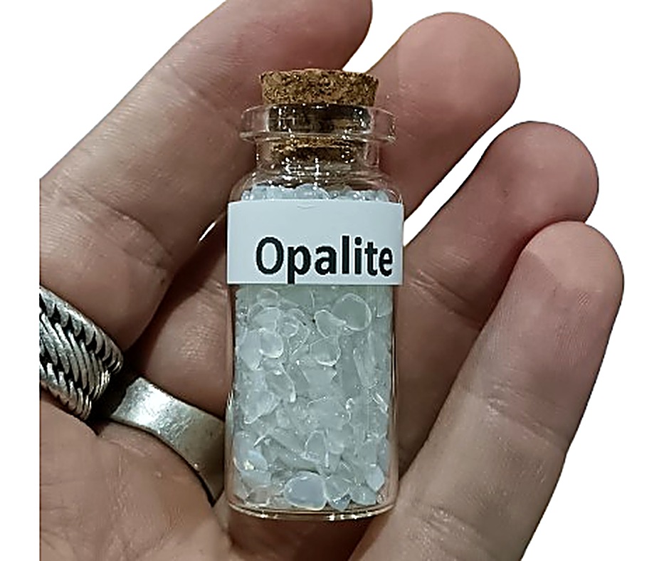 Crystal chip jar · Opalite