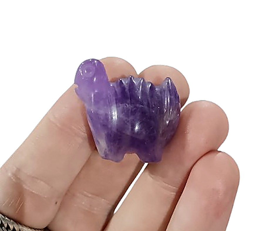 Mini Crystal Dinosaur · Amethyst