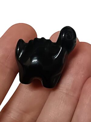 Mini Crystal Dinosaur · Obsidian