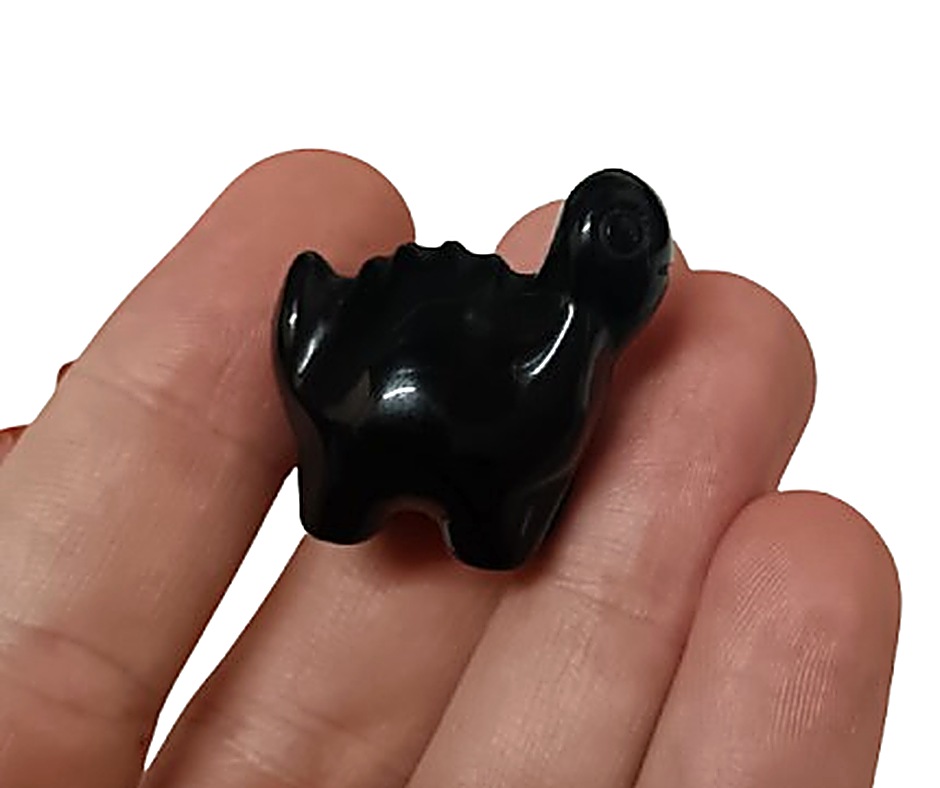 Mini Crystal Dinosaur · Obsidian