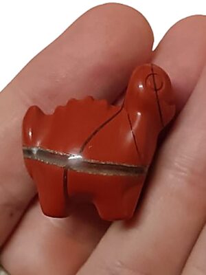Mini Crystal Dinosaur · Red jasper