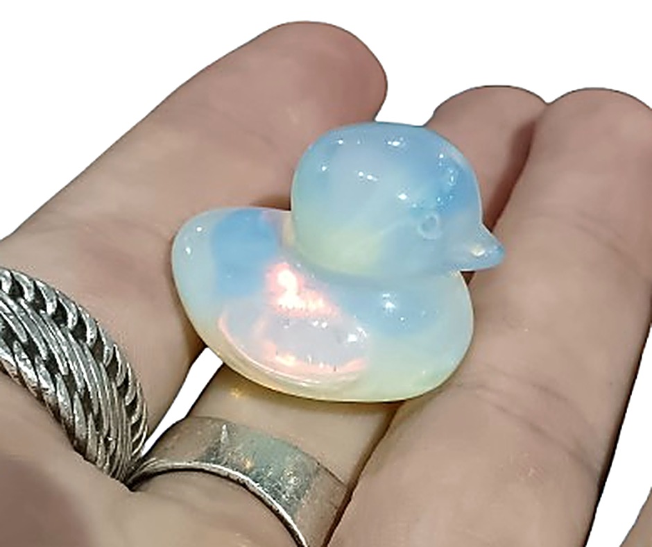 Mini Crystal Duck · Opalite