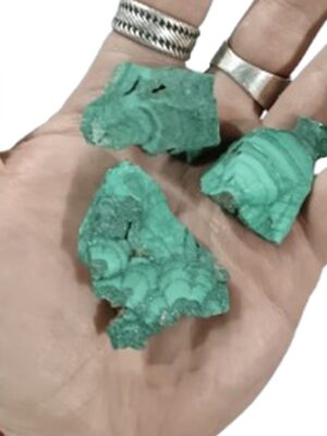 21 kinds of Mini Rough Crystal Chunks · Malachite