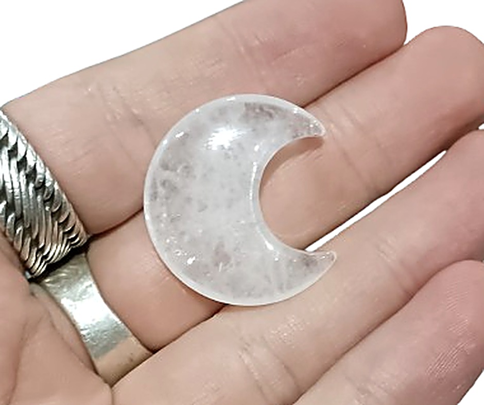 Mini Crystal Moon · Clear Quartz