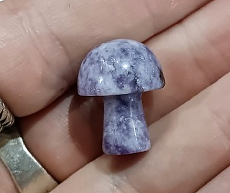Mini Crystal Mushroom · Lepidolite