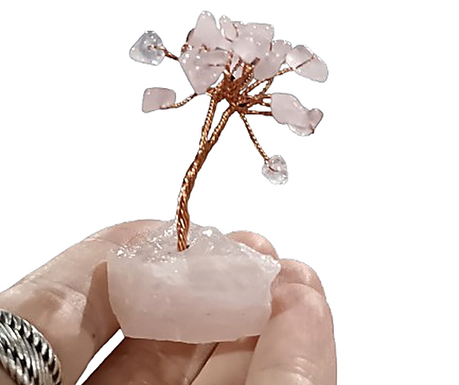 Mini Crystal Tree · Rose Quartz
