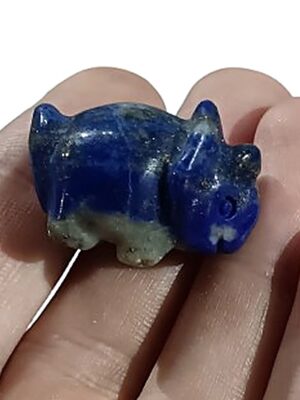 Mini Crystal Triceratops · Lapis lazuli