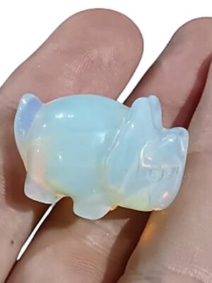 Mini Crystal Triceratops · Opalite