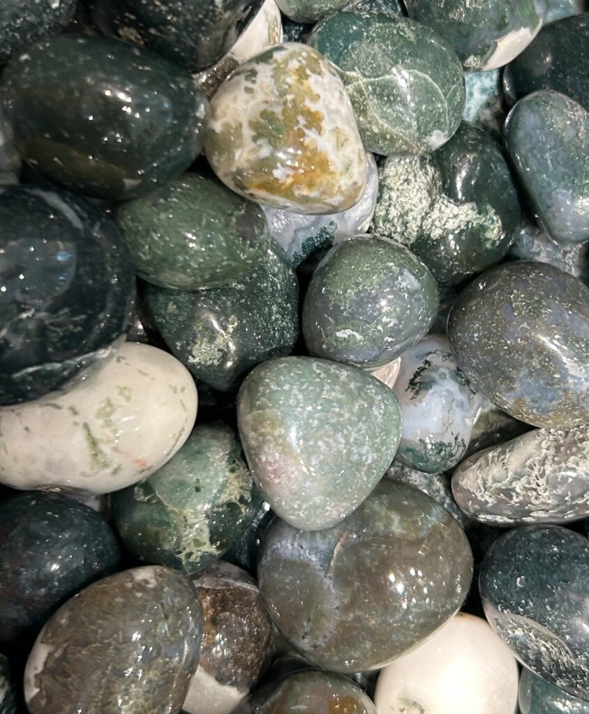 Moss Agate tumblestones