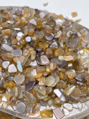 Grey Moonstone Crystal Chips
