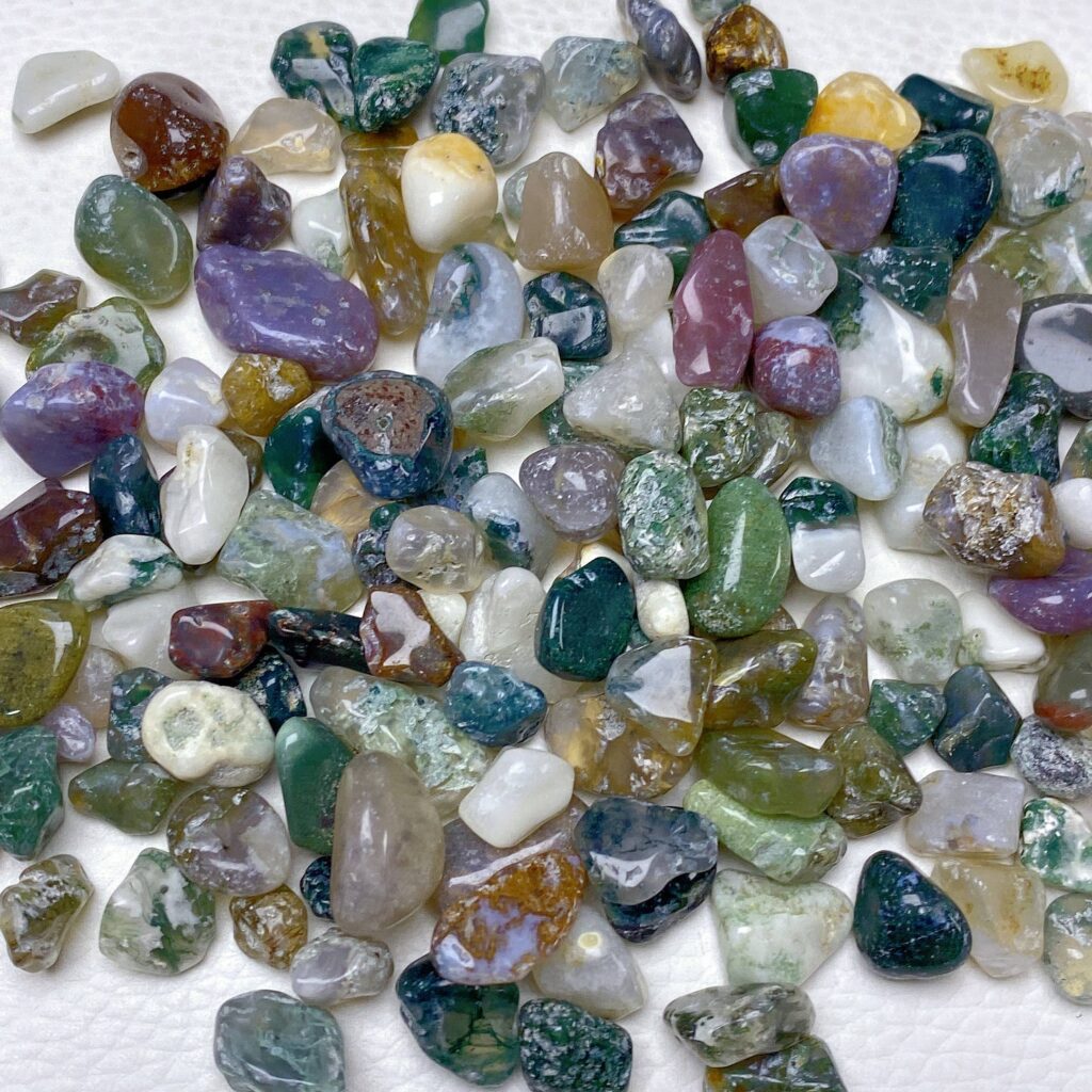 Moss Agate Crystal Chips