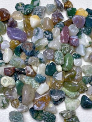 Moss Agate Crystal Chips
