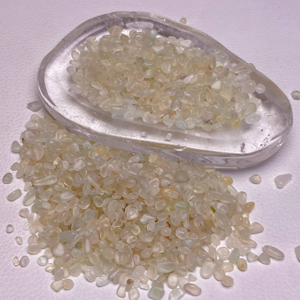 Green Calcite Crystal Chips