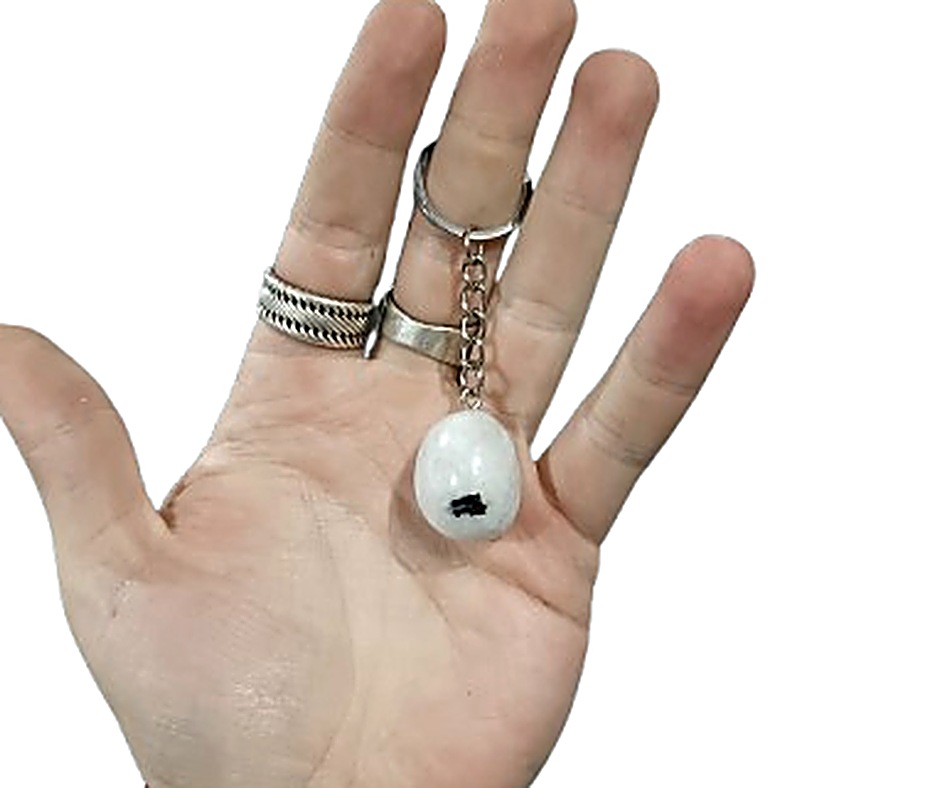Tumblestone Keychain · Moonstone