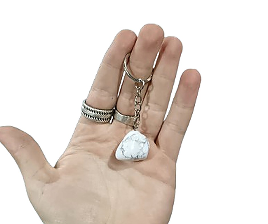 Tumblestone Keychain · Howlite