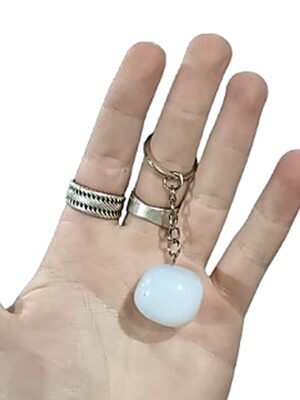 Tumblestone Keychain · Opalite