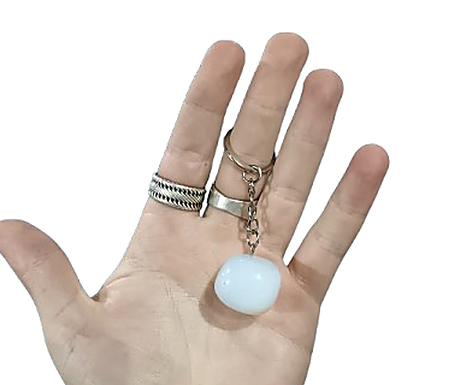 Tumblestone Keychain · Opalite