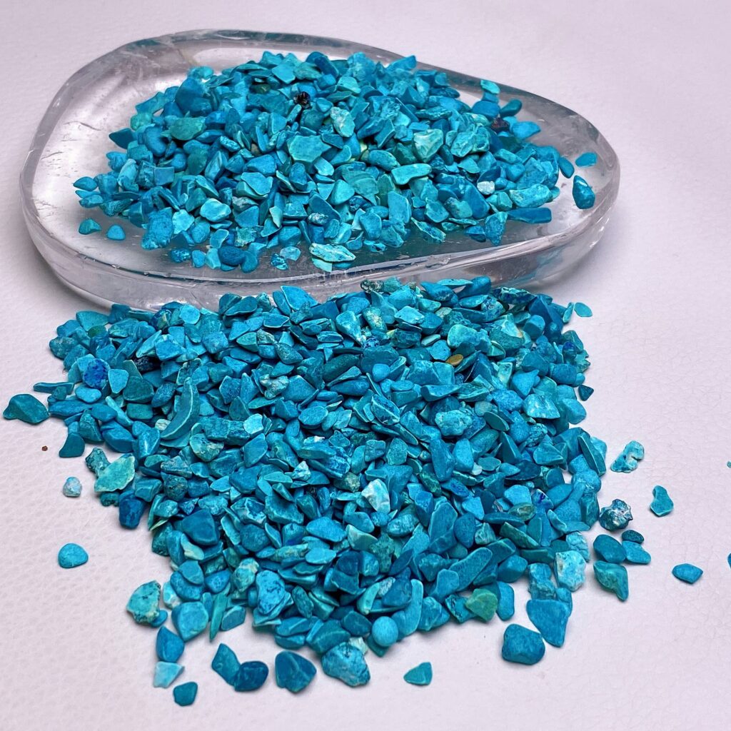 Blue Turquoise Crystal Chips