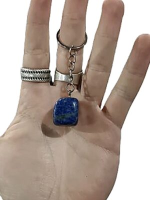 Tumblestone Keychain · Lapis lazuli