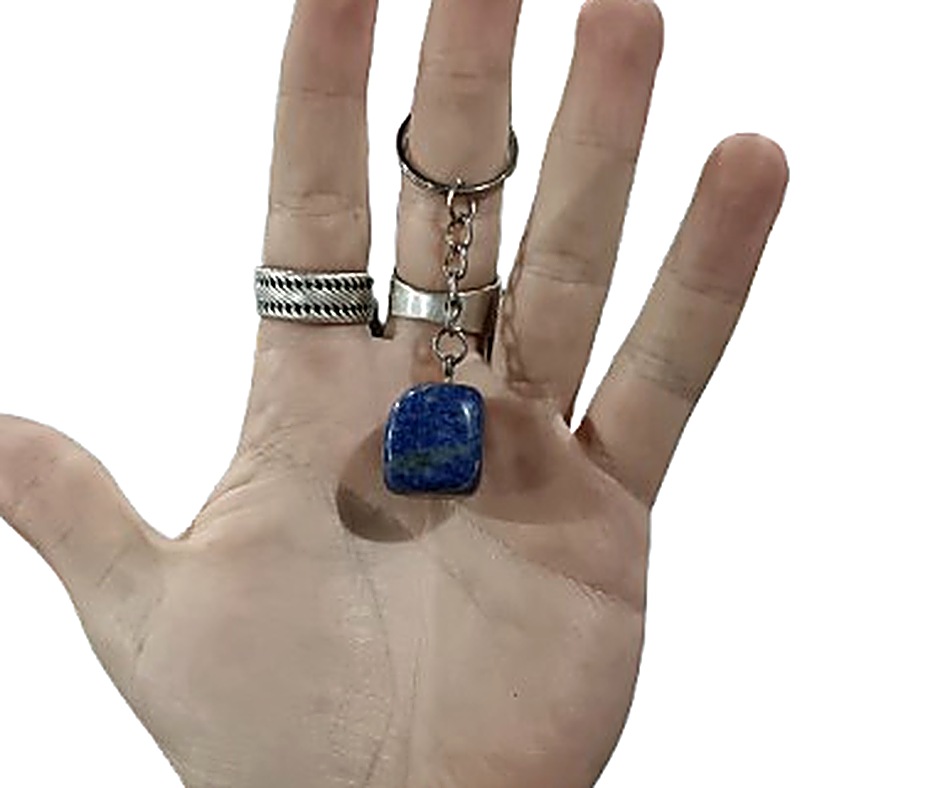 Tumblestone Keychain · Lapis lazuli