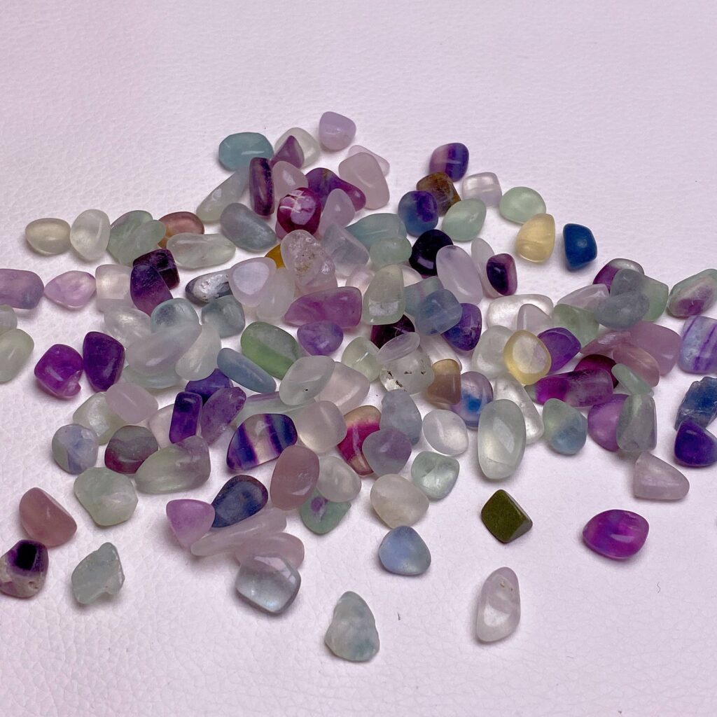 Rainbow Fluorite Crystal Chips