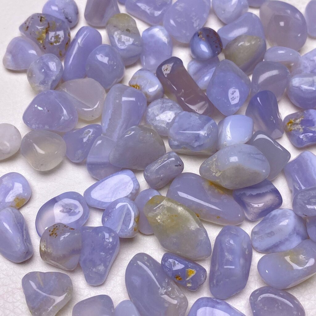 Blue Lace Agate Crystal Chips