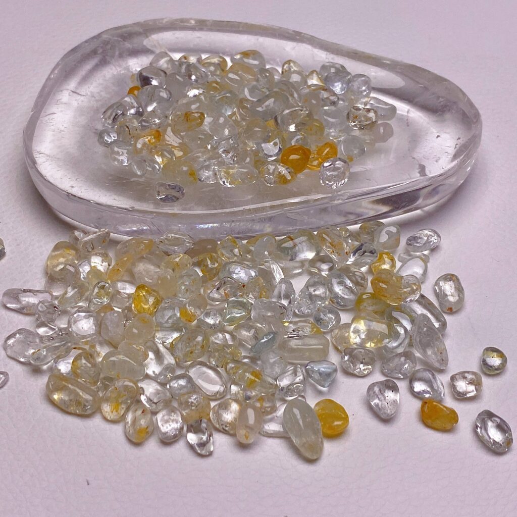 Yellow Topaz Crystal Chips