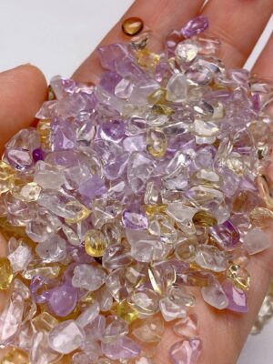 Amethyst & Lemon Quartz Crystal Chips