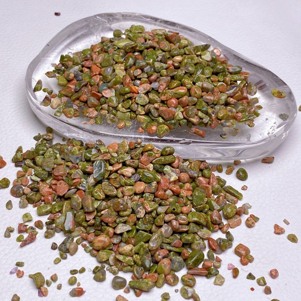 Unakite Crystal Chips