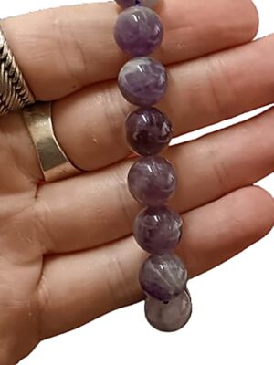 12mm Crystal bead bracelets · Amethyst