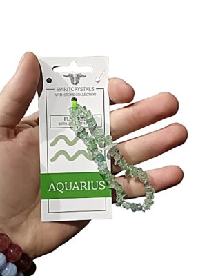 Birthstone Chip Bracelet · Aquarius · Fluorite