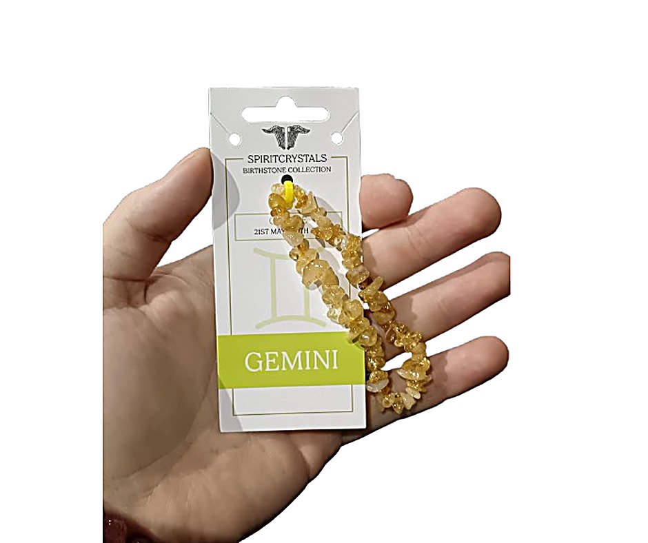 Birthstone Chip Bracelet · Gemini · Citrine