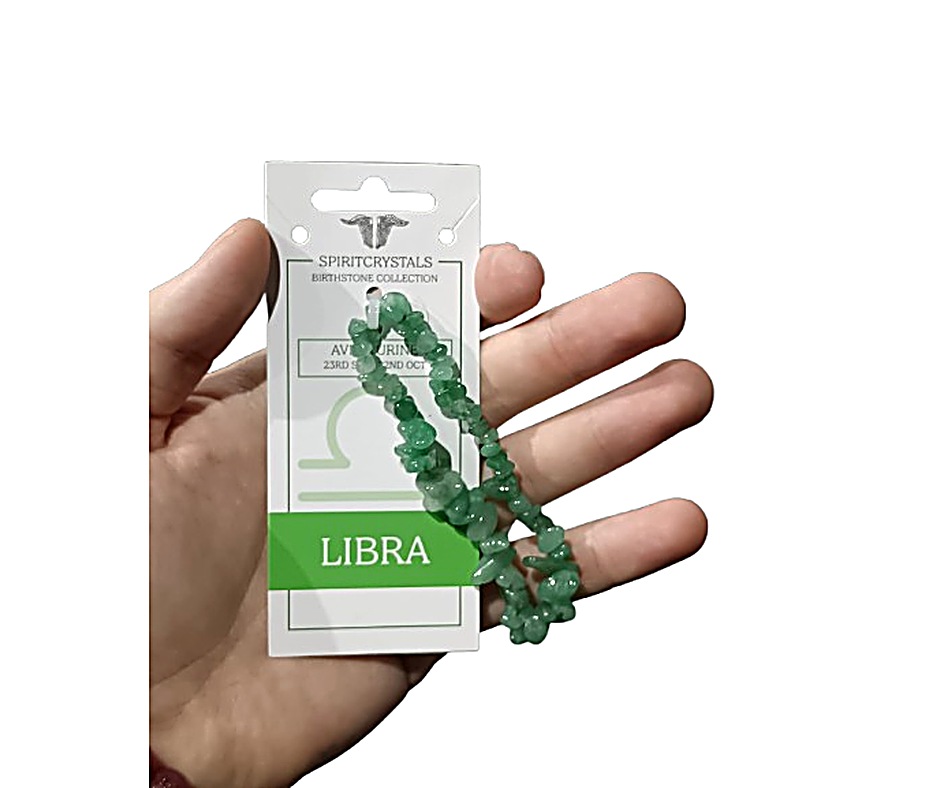 Birthstone Chip Bracelet · Libra · Aventurine
