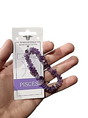 Birthstone Chip Bracelet · Pisces · Amethyst