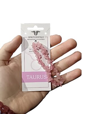 Birthstone Chip Bracelet · Taurus · Rose quartz