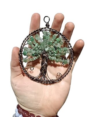 Copper Tree of Life Wall Hanging · Aventurine