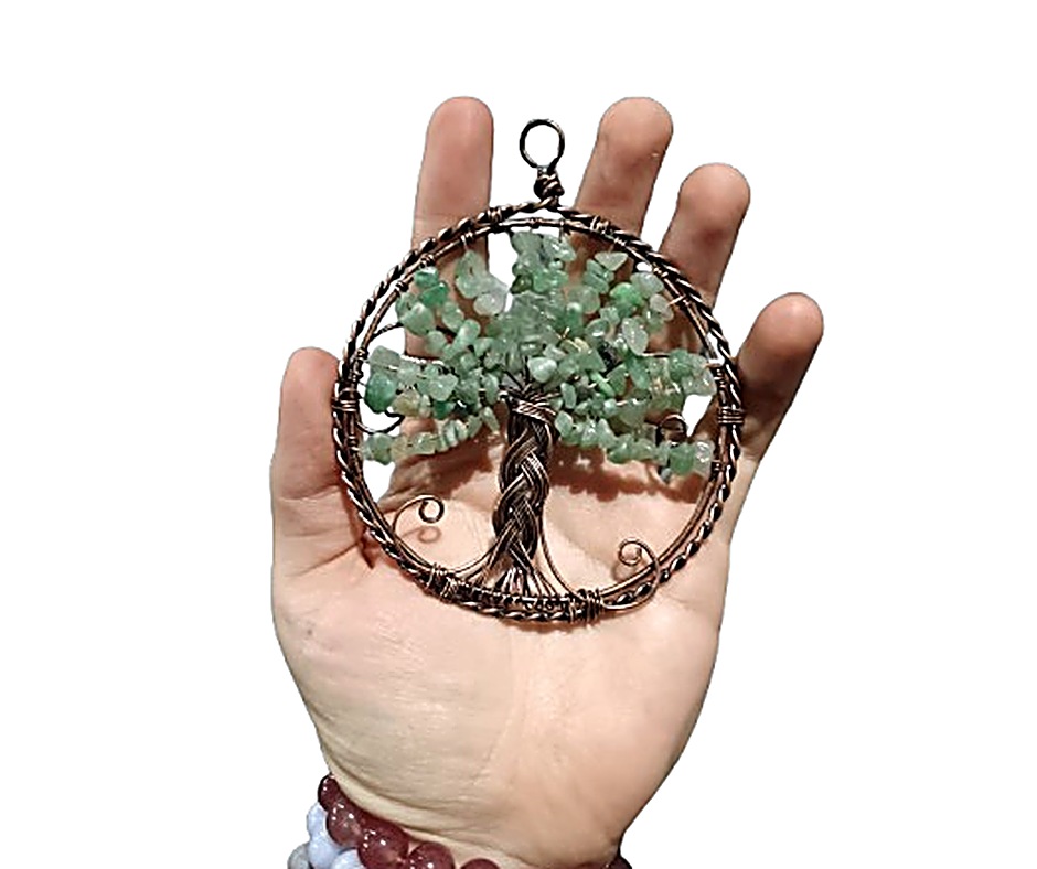 Copper Tree of Life Wall Hanging · Aventurine