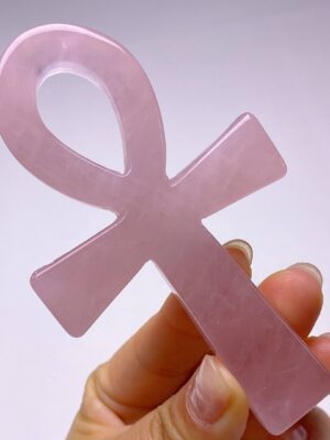 Crystal Ankh · Rose quartz