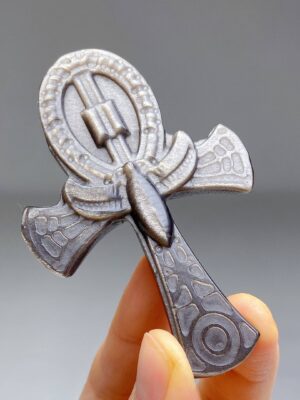 Crystal Ankh · Silver obsidian