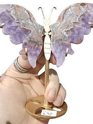 Large Crystal Butterfly on Stand · Amethyst