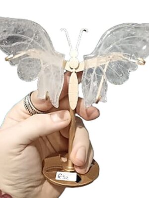 Large Crystal Butterfly on Stand · Clear quartz