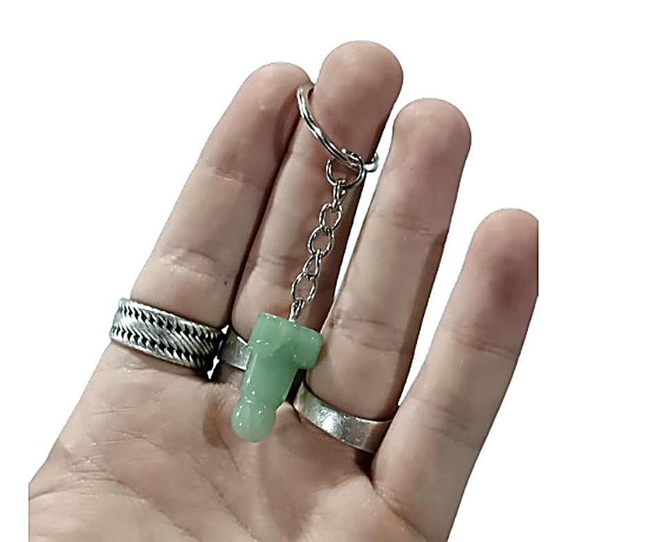 Crystal Penis Keychain · Aventurine