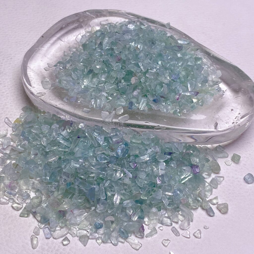 Green Fluorite Crystal Chips