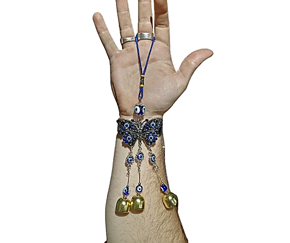 Evil Eye Hanging Decor · Butterfly with bells