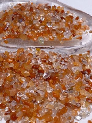 Red Amphibole Quartz Crystal Chips