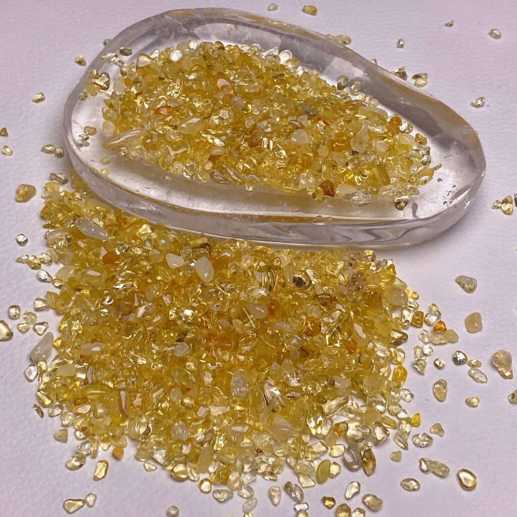 Lemon Quartz Crystal Chips